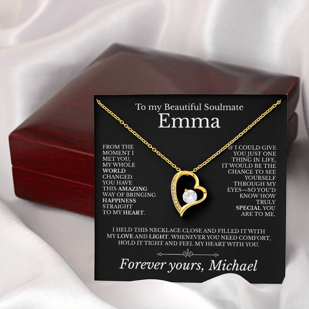To My Beautiful Soulmate - Necklace with Heartfelt Message - c486a25