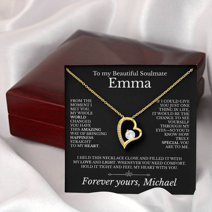 To My Beautiful Soulmate - Necklace with Heartfelt Message - c486a25