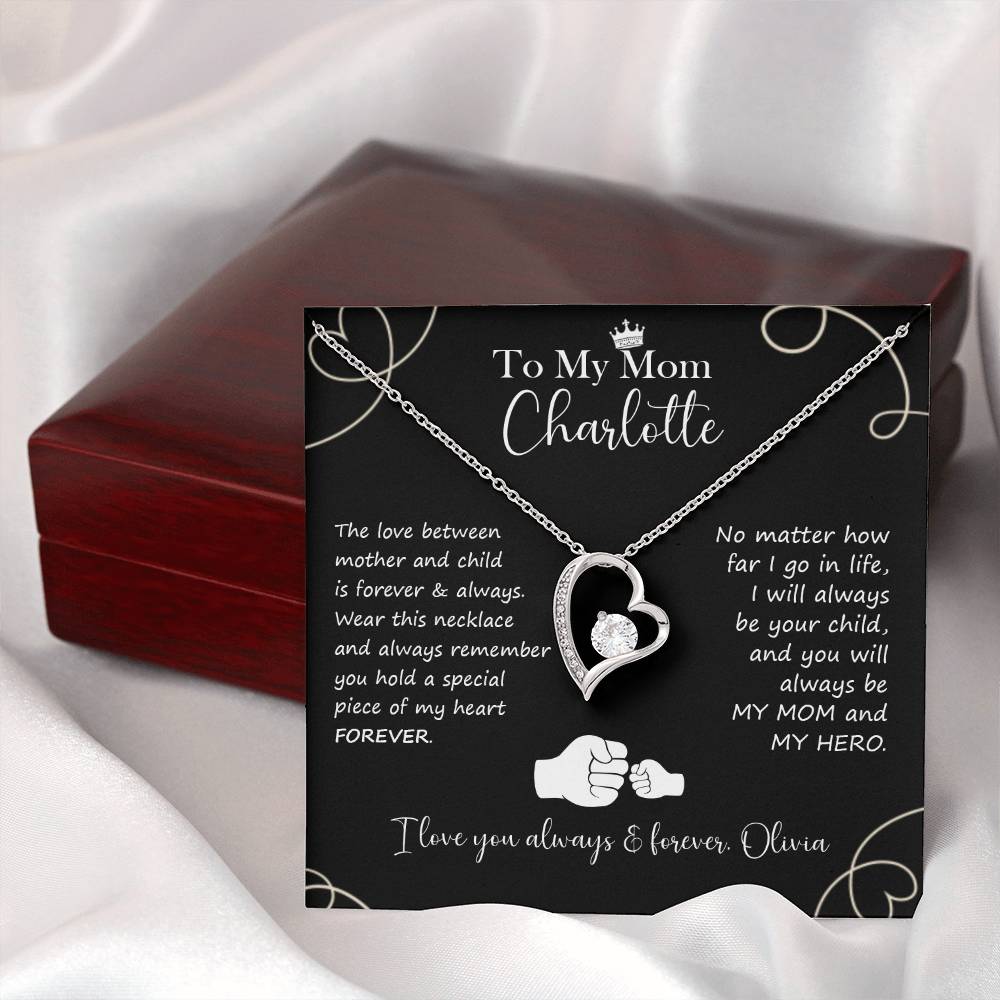 To My Mom - You Hold My Heart Forever Necklace Gift - c577a25