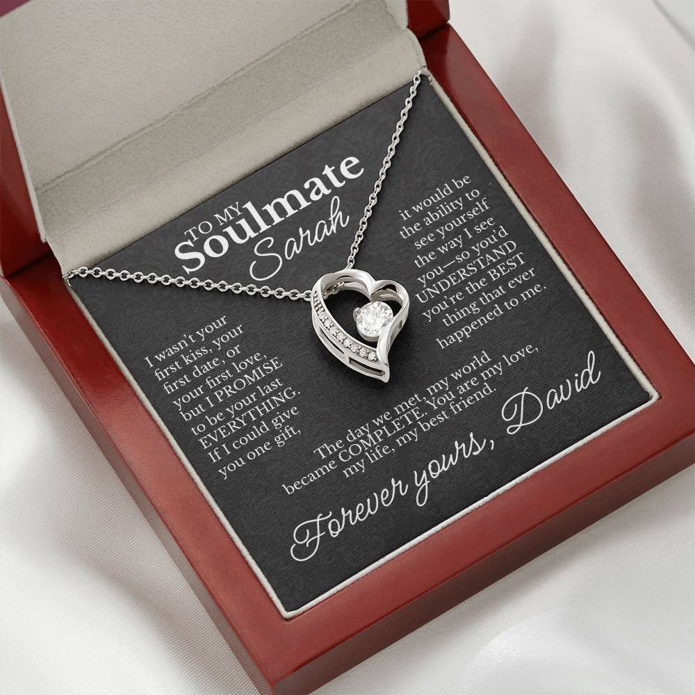 To My Soulmate - Necklace with Promise & Love Message - c479a25
