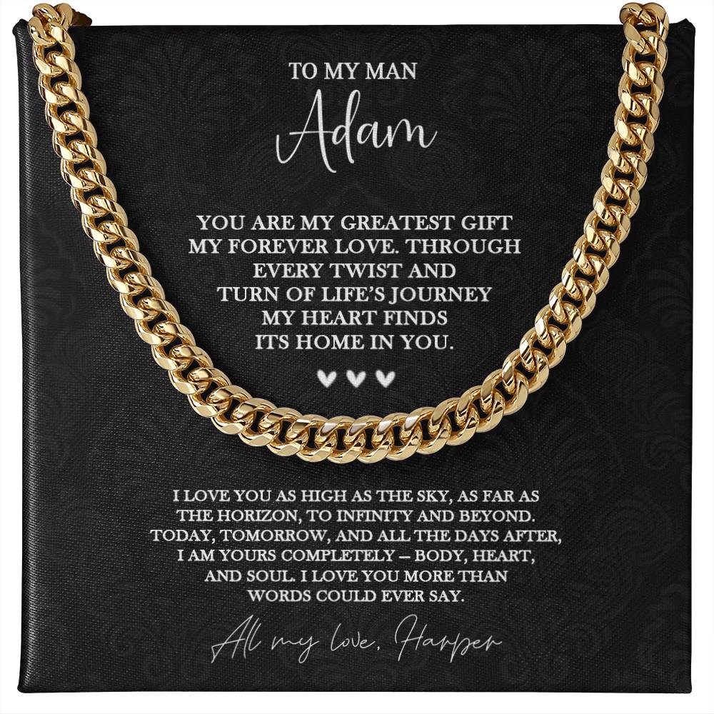 To My Fiancé - Personalized Necklace Gift for Him - c531a25