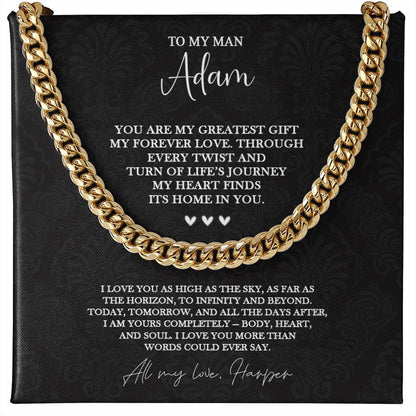 To My Fiancé - Personalized Necklace Gift for Him - c531a25