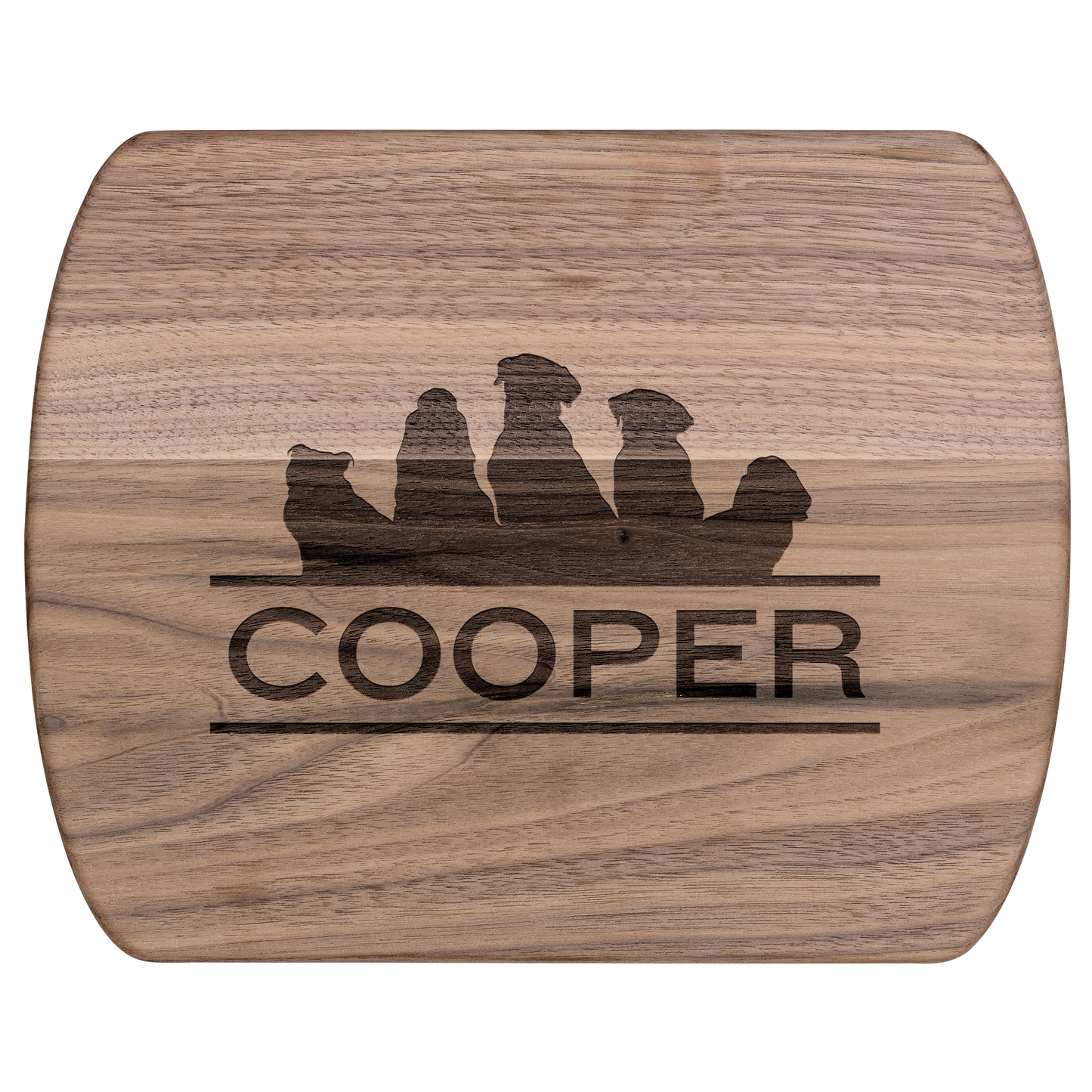 Custom Dog Silhouette Cutting Board with Name - c414a25