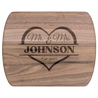 Mr & Mrs Custom Cutting Board - Wedding & Anniversary Gift - c422a25