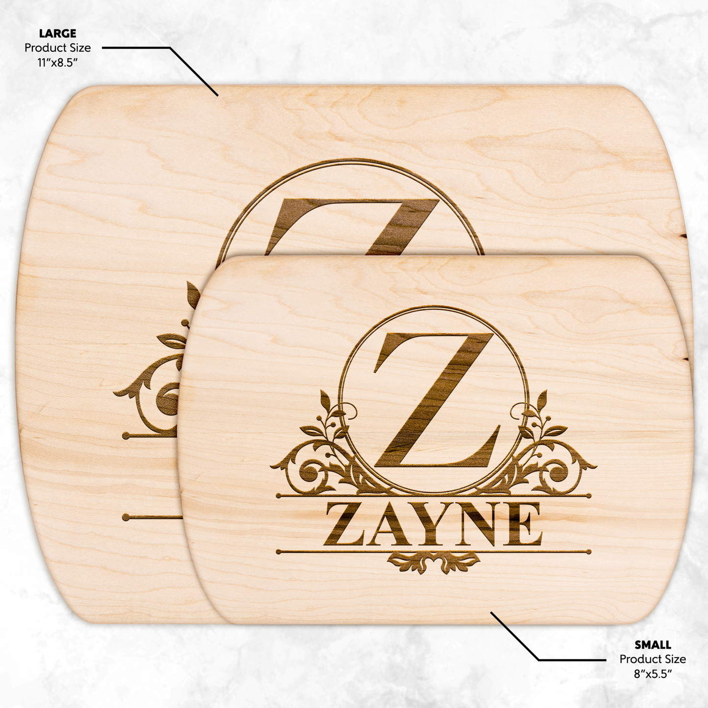 Engraved Initial & Name Cutting Board - c434a25