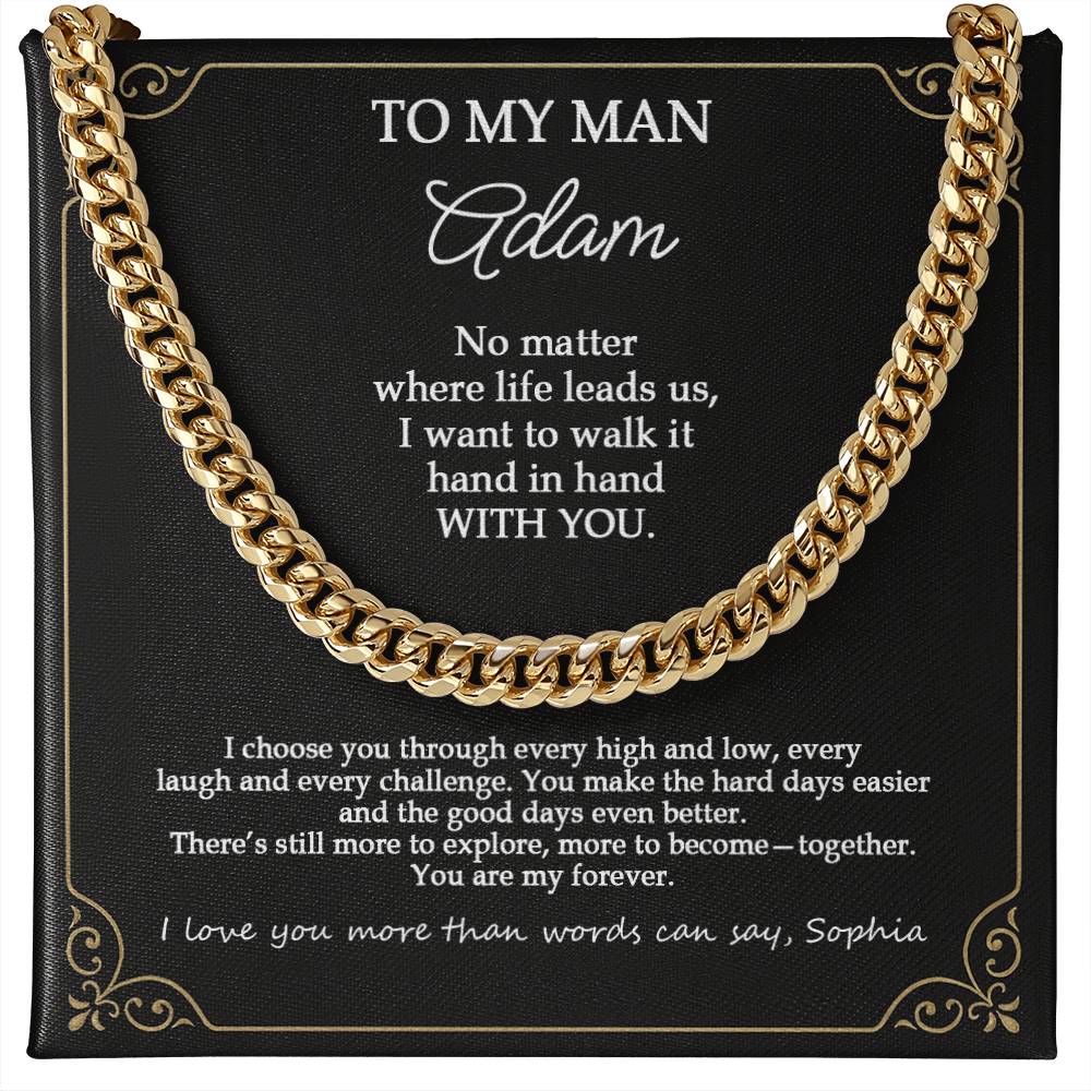 Hand in Hand with You - Romantic Husband Gift Necklace - c534a25