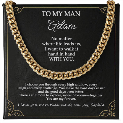 Hand in Hand with You - Romantic Husband Gift Necklace - c534a25