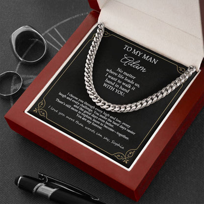 Hand in Hand with You - Romantic Husband Gift Necklace - c534a25