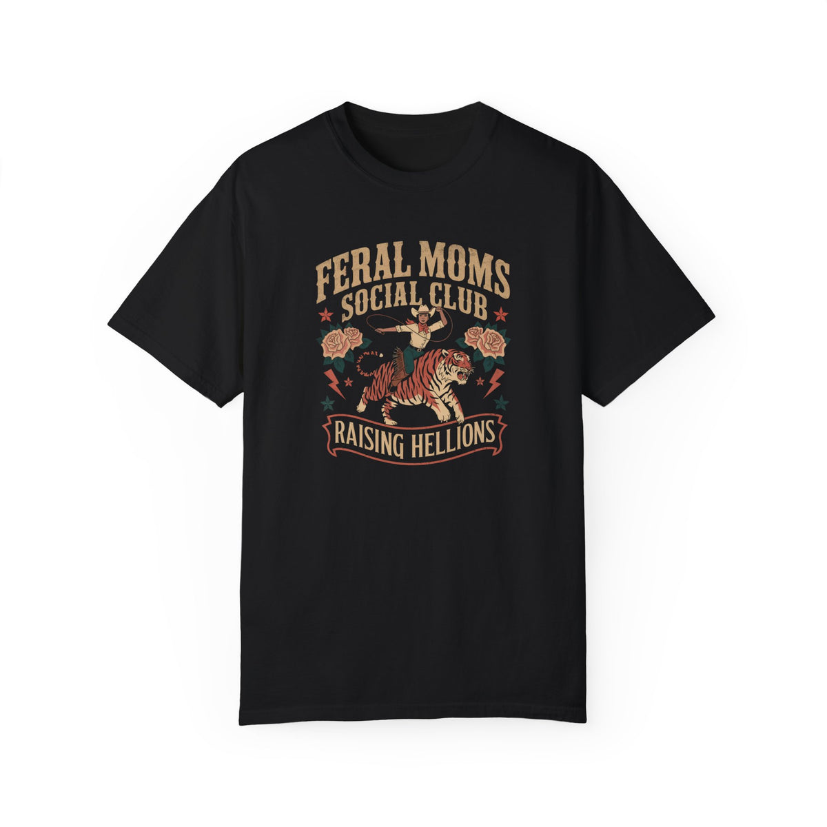 Feral Moms Social Club T-Shirt | Raising Hellions Graphic Tee | Funny Mom Life | Mother's Day Gift | Comfort Colors® - c188a25