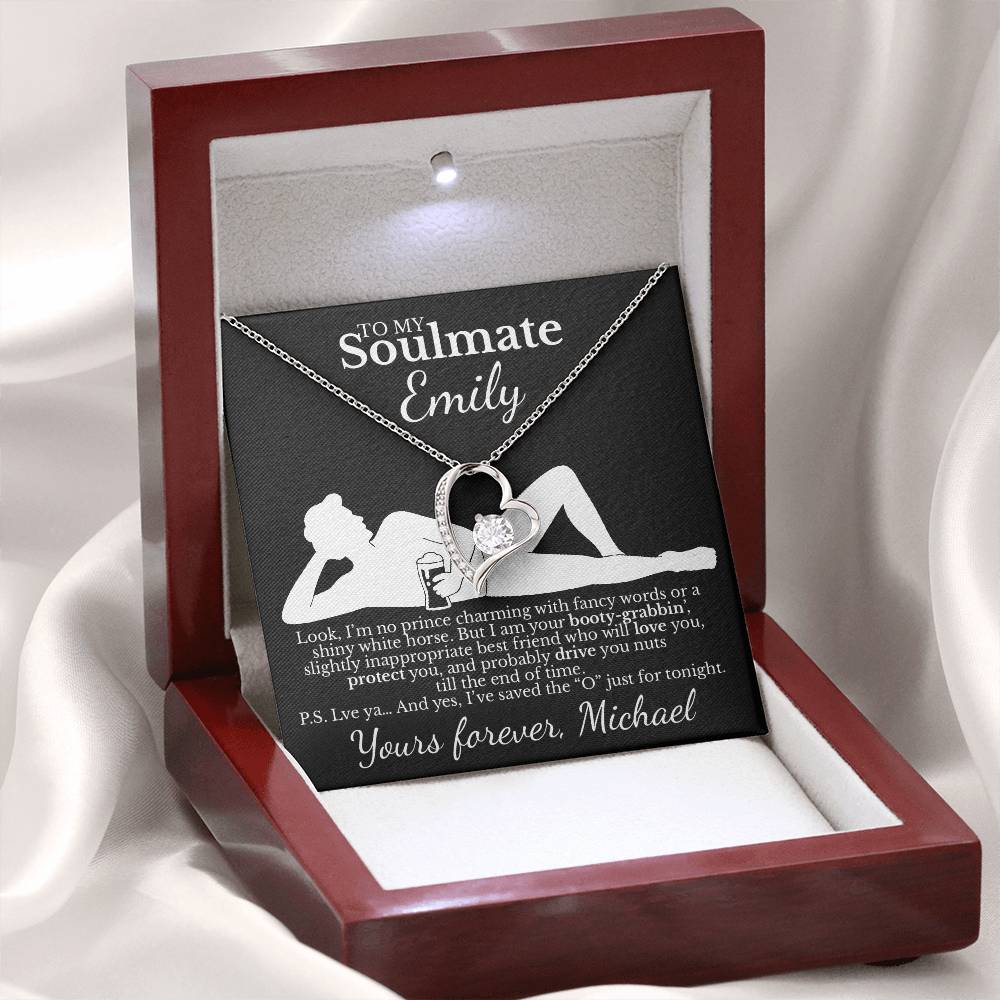 To My Soulmate - Necklace with Funny Romantic Message - c490a25