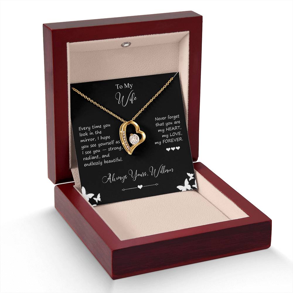 To My Wife - You Are My Heart, My Forever Necklace Gift - c574a25