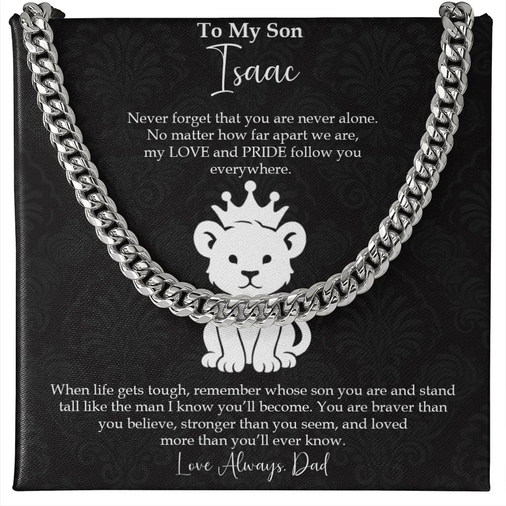 To My Son - Be Brave, Stand Tall, You Are Loved Necklace Gift - c581a25