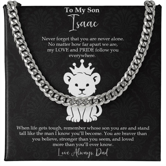 To My Son - Be Brave, Stand Tall, You Are Loved Necklace Gift - c581a25