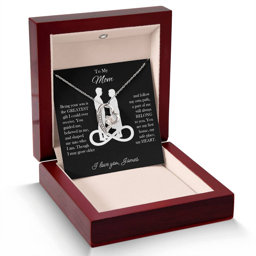 To My Mom Custom Heart Necklace - c538a25