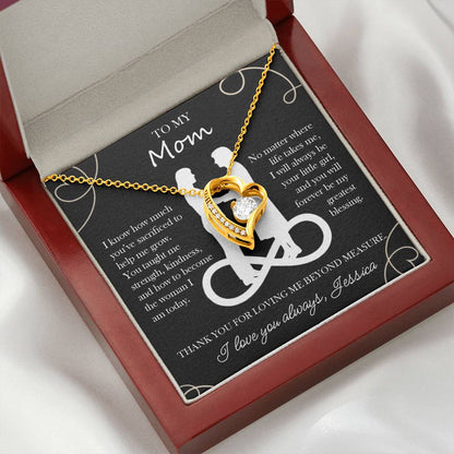 To My Mom Custom Heart Necklace from Daughter - c543a25