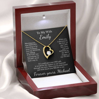 To My Wife - Necklace with Destiny & Love Story Message - c482a25