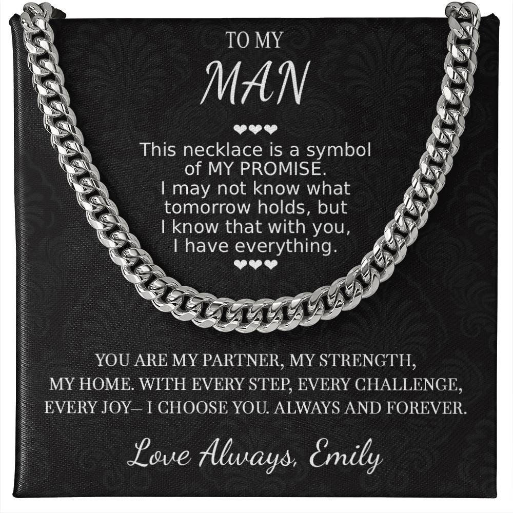To My Man - Promise Gift for Boyfriend with Love Message - c558a25