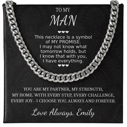 To My Man - Promise Gift for Boyfriend with Love Message - c558a25
