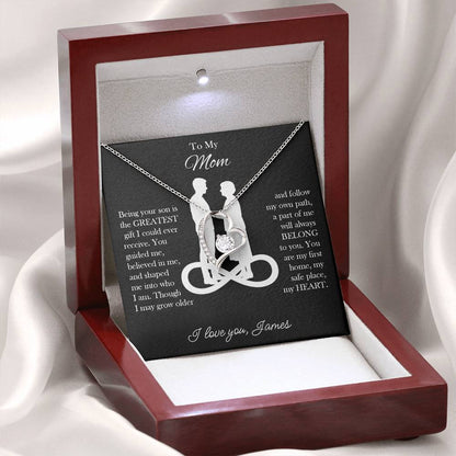 To My Mom Custom Heart Necklace - c538a25