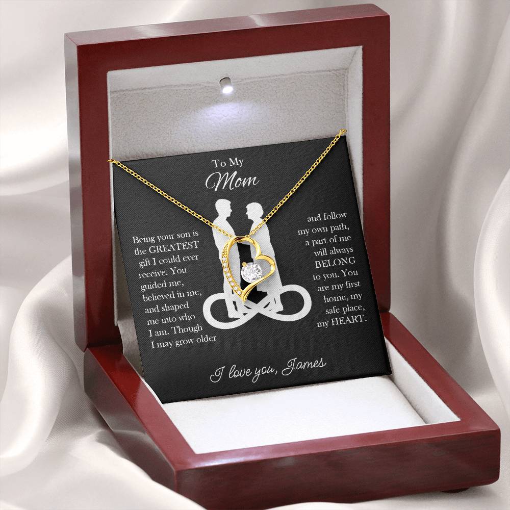 To My Mom Custom Heart Necklace - c538a25