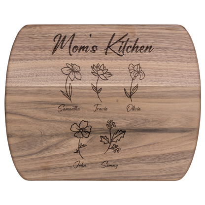Custom Mom’s Kitchen Cutting Board with Kids' Names - c411a25