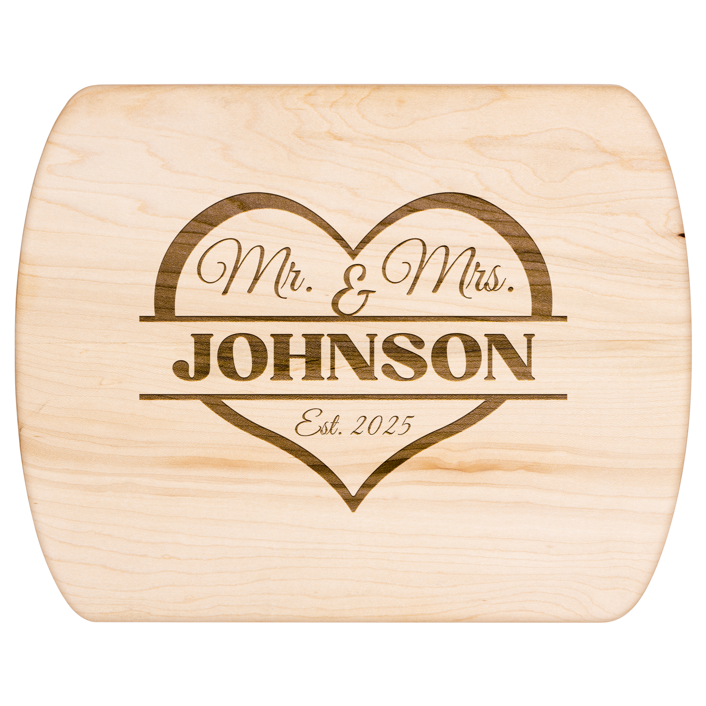 Mr & Mrs Custom Cutting Board - Wedding & Anniversary Gift - c422a25
