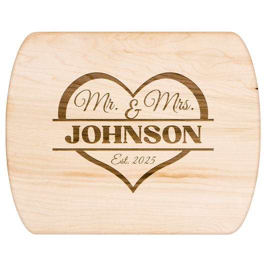 Mr & Mrs Custom Cutting Board - Wedding & Anniversary Gift - c422a25