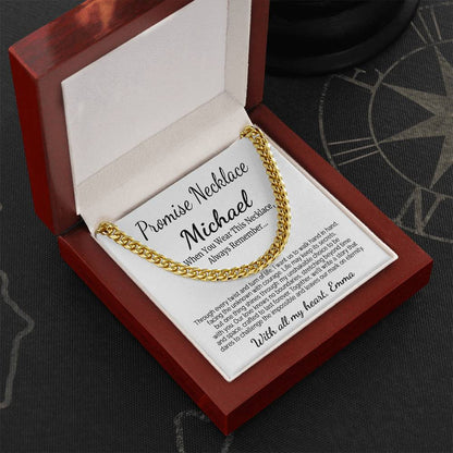 To My Fiancé Promise Necklace With Custom Message - c478a25