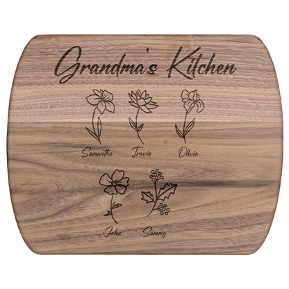 Custom Grandma’s Kitchen Cutting Board with Grandkids - c410a25