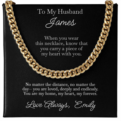 Carry My Heart - Personalized Husband Necklace Gift - c518a25
