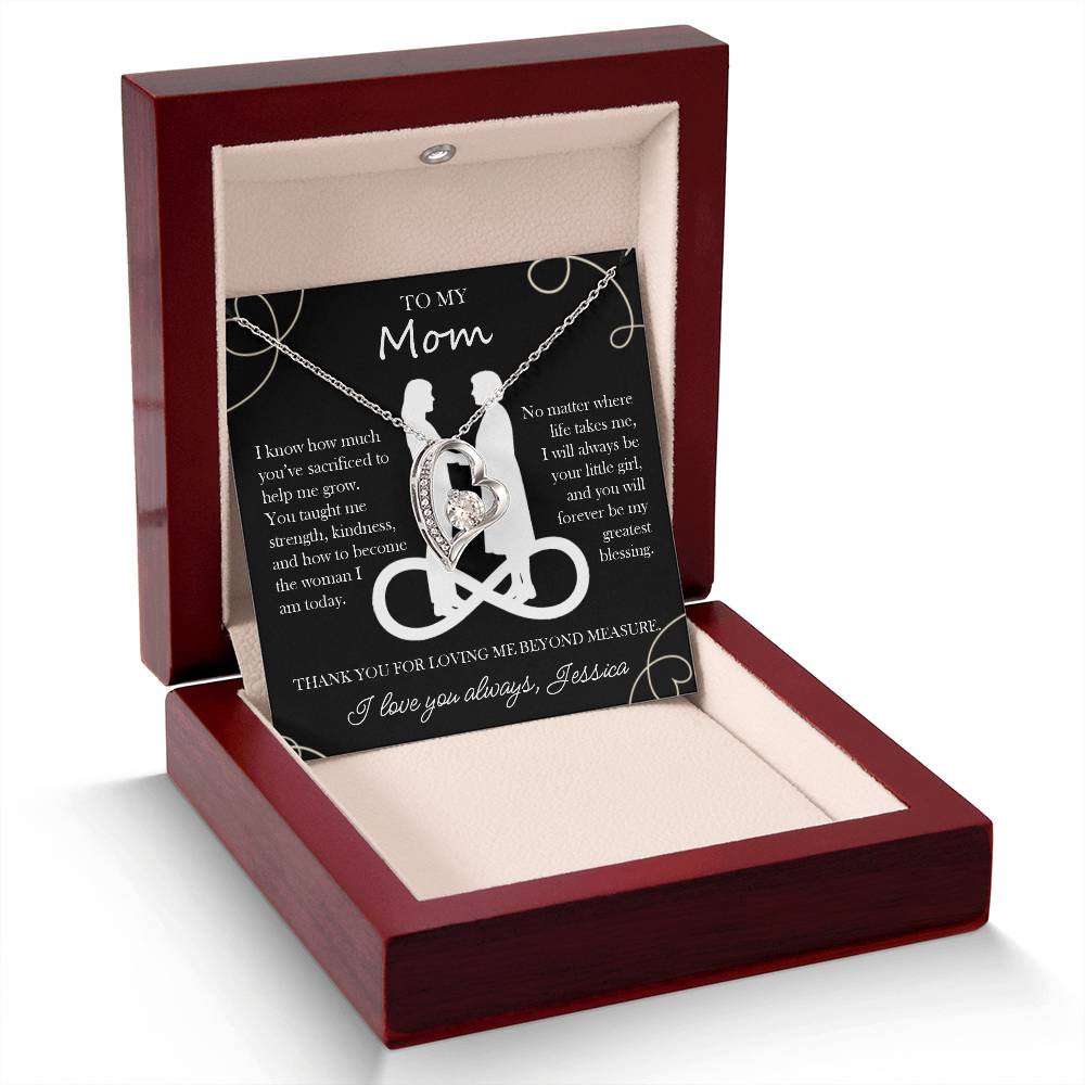 To My Mom Custom Heart Necklace from Daughter - c543a25
