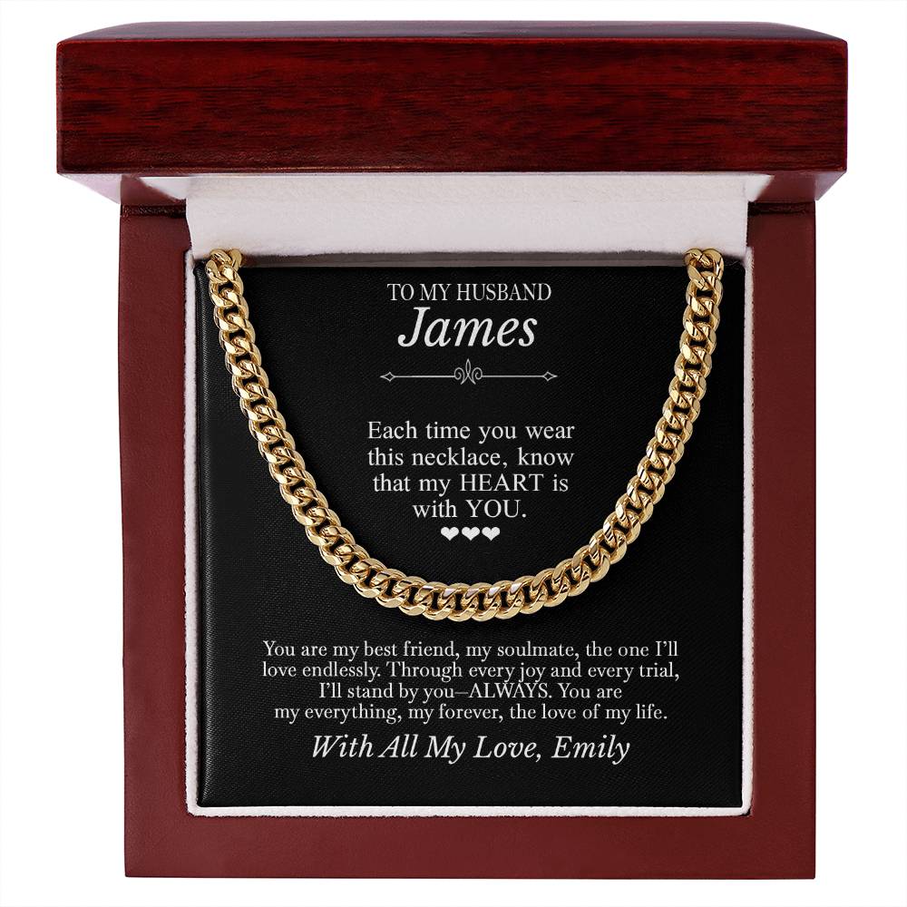 To My Husband Custom Necklace Gift - c539a25