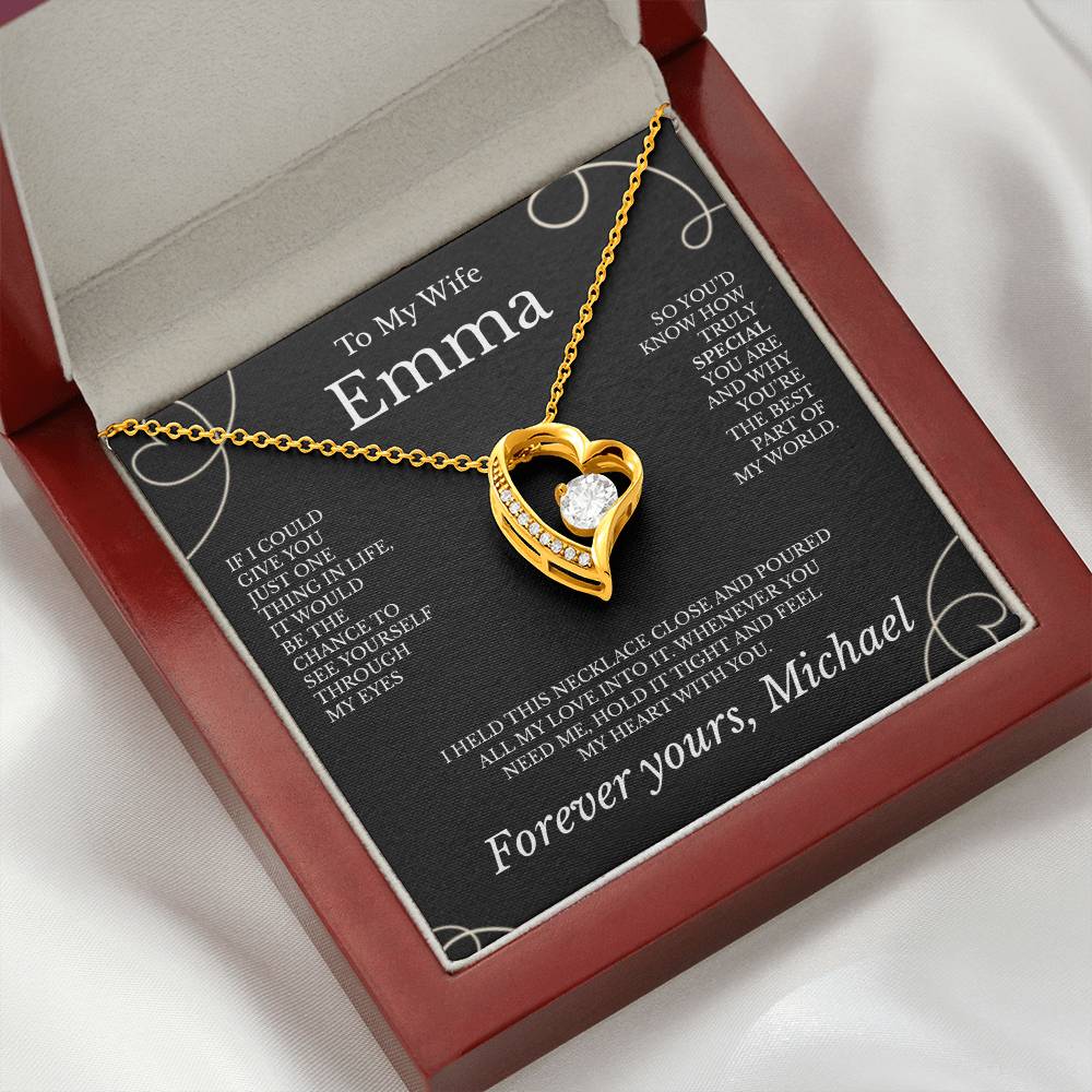 To My Wife - Necklace with Deep Appreciation Message - c489a25