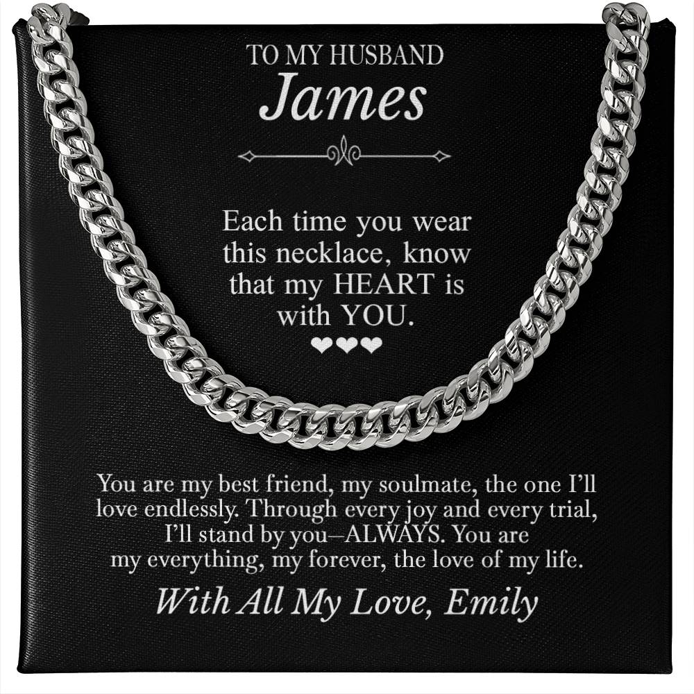 To My Husband Custom Necklace Gift - c539a25