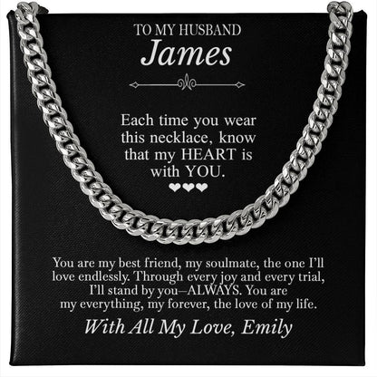 To My Husband Custom Necklace Gift - c539a25