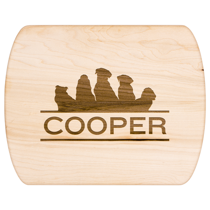 Custom Dog Silhouette Cutting Board with Name - c414a25