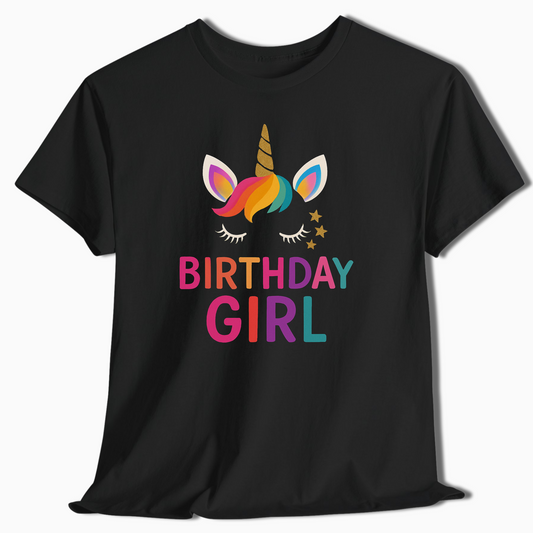 Unicorn Birthday Girl T-Shirt - Cute Girls Party Tee - c349a25