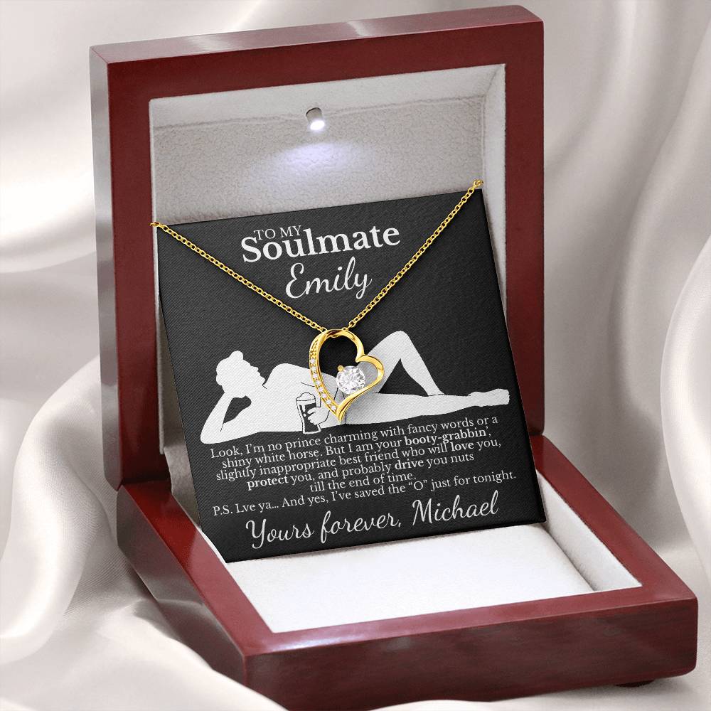 To My Soulmate - Necklace with Funny Romantic Message - c490a25