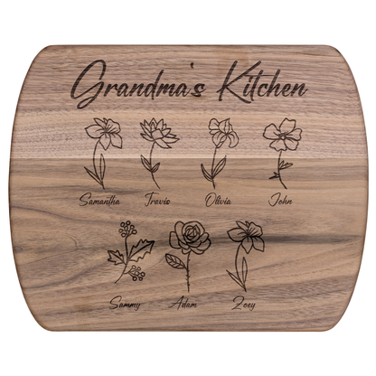 Custom Grandma’s Kitchen Cutting Board with Grandkids - c410a25