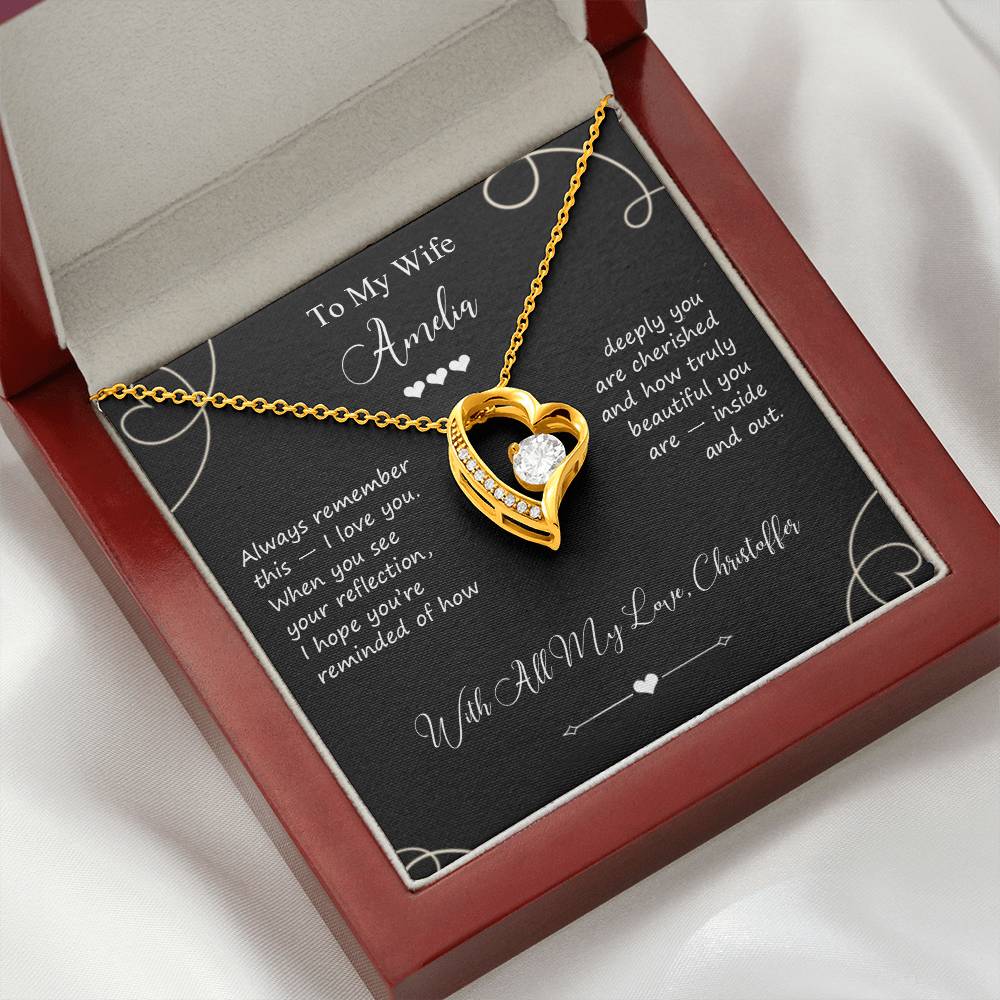 To My Wife - You Are Cherished and Beautiful Necklace Gift - c573a25