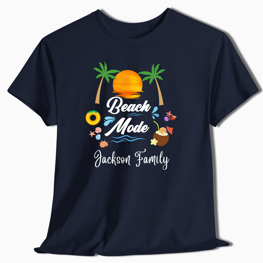Beach Mode Custom Family Vacation Shirt - Matching Outfits - c322a25