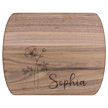 Custom Name & Birth Flower Cutting Board Gift - c406a25