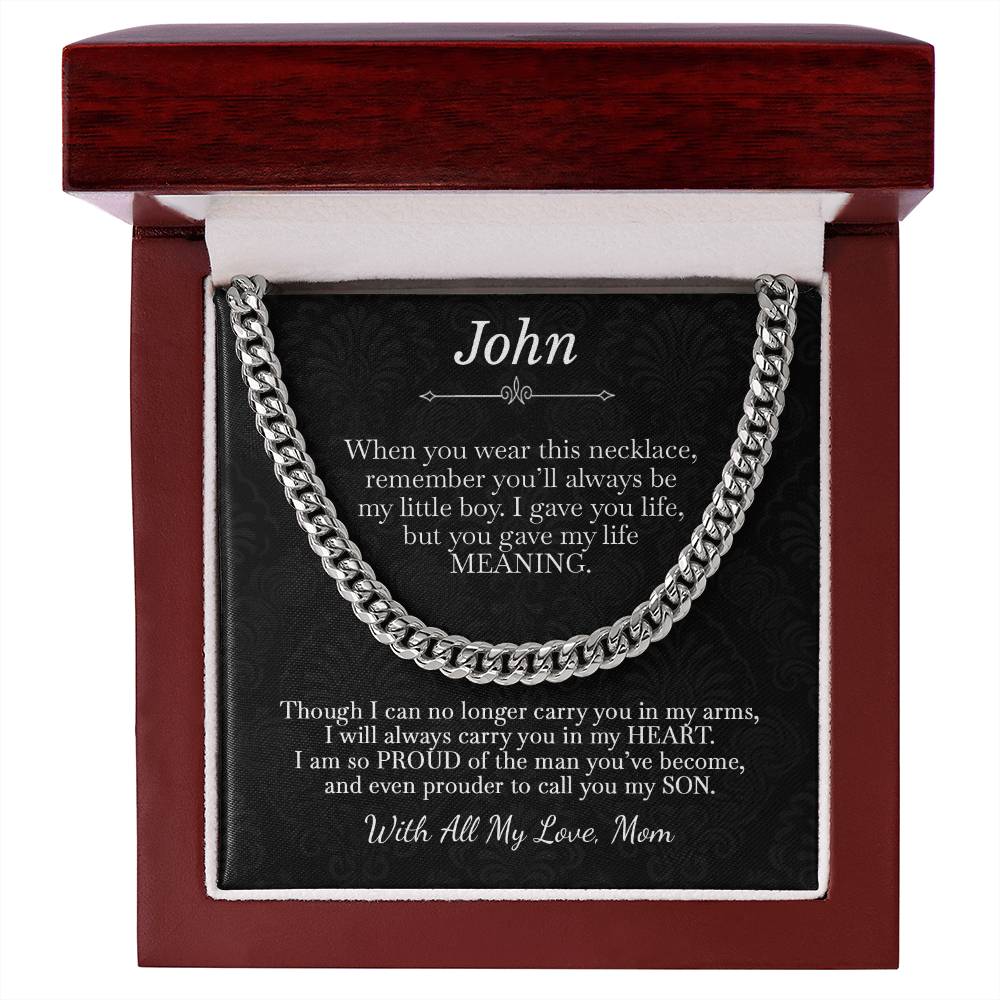 To My Son Custom Message Necklace from Mom - c542a25