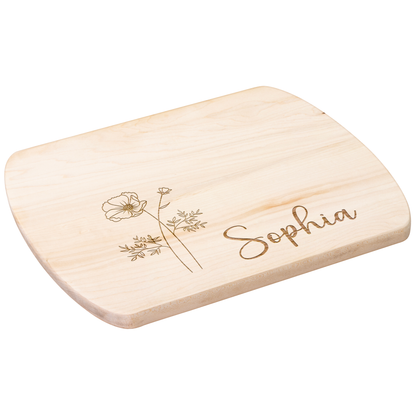 Custom Name & Birth Flower Cutting Board Gift - c406a25