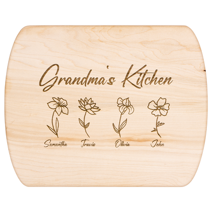 Custom Grandma’s Kitchen Cutting Board with Grandkids - c410a25