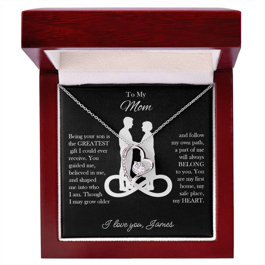 To My Mom Custom Heart Necklace - c538a25