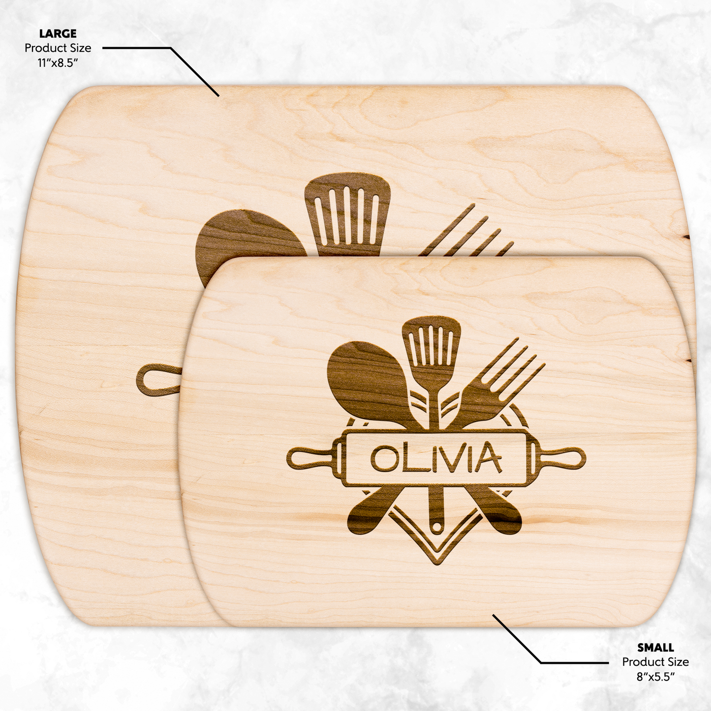 Custom Kitchen Utensil Engraved Cutting Board with Name - c416a25