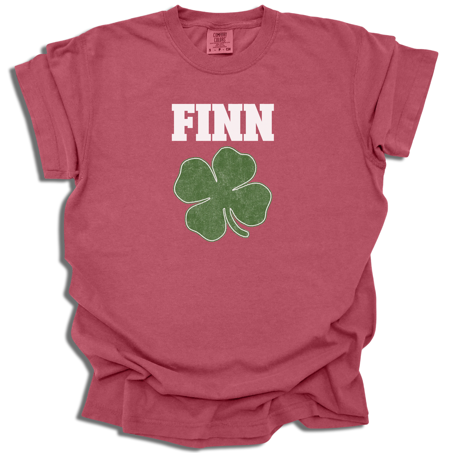 Four Leaf Clover With Custom Name - Saint Patrick's Day - Comfort Colors® T-Shirt - c122a25