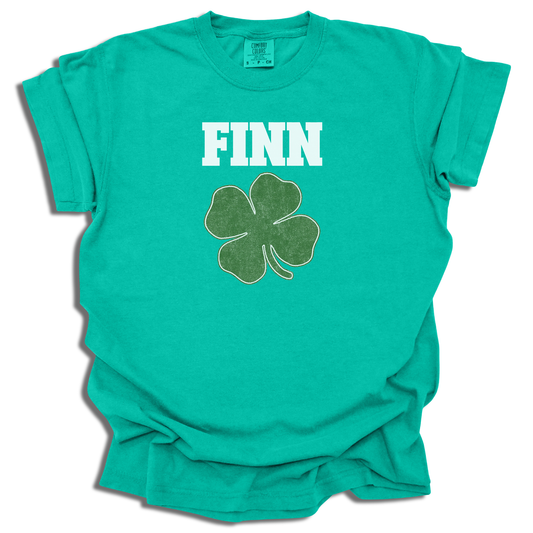 Four Leaf Clover With Custom Name - Saint Patrick's Day - Comfort Colors® T-Shirt - c122a25