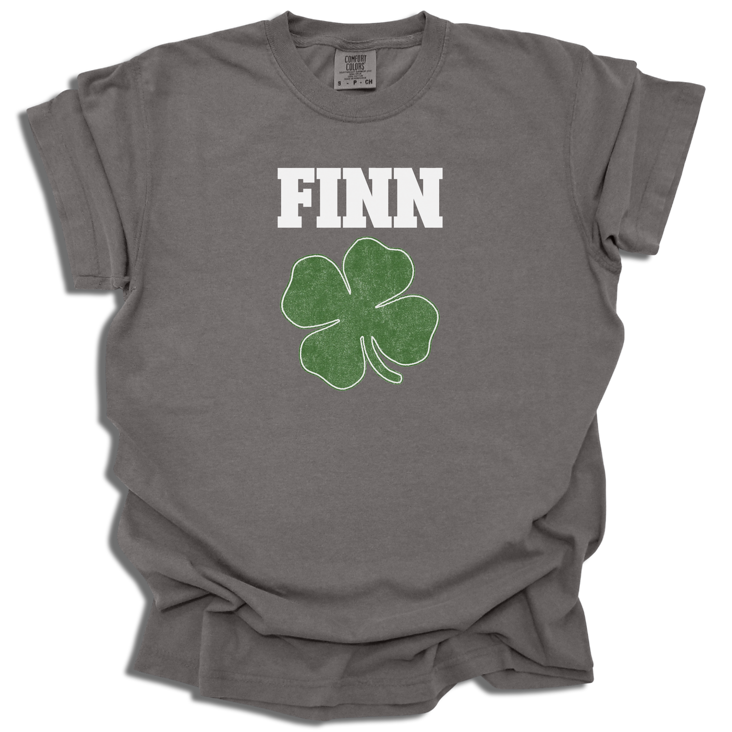 Four Leaf Clover With Custom Name - Saint Patrick's Day - Comfort Colors® T-Shirt - c122a25